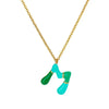 Pendant Necklace Alloy Stainless Steel Letter Dripping Oil Design