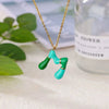 Pendant Necklace Alloy Stainless Steel Letter Dripping Oil Design