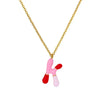 Pendant Necklace Alloy Stainless Steel Letter Dripping Oil Design