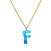 Pendant Necklace Alloy Stainless Steel Letter Dripping Oil Design