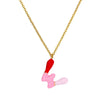 Pendant Necklace Alloy Stainless Steel Letter Dripping Oil Design
