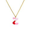 Pendant Necklace Alloy Stainless Steel Letter Dripping Oil Design