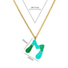 Pendant Necklace Alloy Stainless Steel Letter Dripping Oil Design