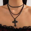 Pendant Necklace Artificial Crystal Geometric Gothic Electroplating Women's