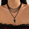 Pendant Necklace Artificial Crystal Geometric Gothic Electroplating Women's