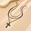 Pendant Necklace Artificial Crystal Geometric Gothic Electroplating Women's