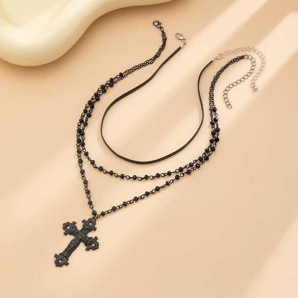 Pendant Necklace Artificial Crystal Geometric Gothic Electroplating Women's