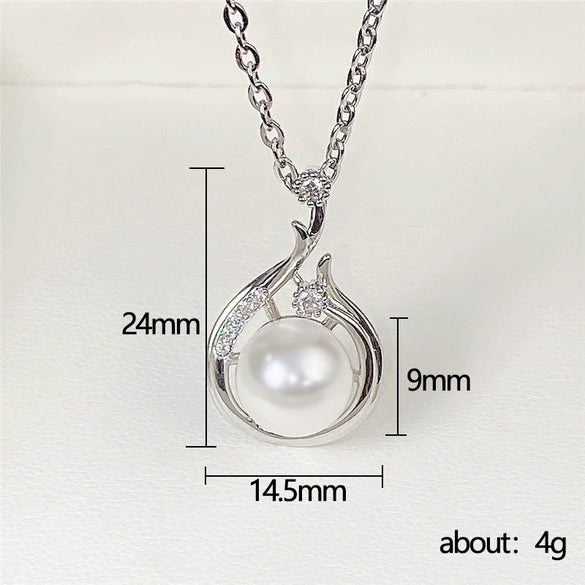 Pendant Necklace Artificial Pearl Copper Geometric Baroque Style Ochain For Women