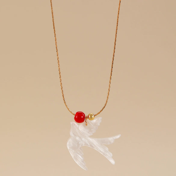 Pendant Necklace Bird Swallow Animal Pattern Copper Electroplating Women's
