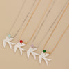 Pendant Necklace Bird Swallow Animal Pattern Copper Electroplating Women's