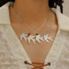 Pendant Necklace Bird Swallow Animal Pattern Copper Electroplating Women's