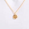 Pendant Necklace Birth Flower Geometric Stainless Steel Titanium Steel 18K Goldplated Electroplating O Chain Light Luxury Style Unisex