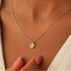 Pendant Necklace Birth Flower Geometric Stainless Steel Titanium Steel 18K Goldplated Electroplating O Chain Light Luxury Style Unisex