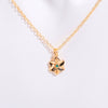Pendant Necklace Birth Flower Geometric Stainless Steel Titanium Steel 18K Goldplated Electroplating O Chain Light Luxury Style Unisex