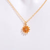Pendant Necklace Birth Flower Geometric Stainless Steel Titanium Steel 18K Goldplated Electroplating O Chain Light Luxury Style Unisex