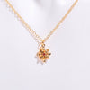 Pendant Necklace Birth Flower Geometric Stainless Steel Titanium Steel 18K Goldplated Electroplating O Chain Light Luxury Style Unisex