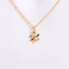 Pendant Necklace Birth Flower Geometric Stainless Steel Titanium Steel 18K Goldplated Electroplating O Chain Light Luxury Style Unisex