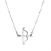 Pendant Necklace Bow And Arrow Clavicle Chain Copper Alloy Zircon Geometric Electroplating