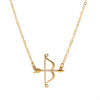 Pendant Necklace Bow And Arrow Clavicle Chain Copper Alloy Zircon Geometric Electroplating