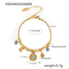 Pendant Necklace Bracelet Accessories 316L Stainless Steel Blue Turquoise Plated 18K Gold Fashion Light Luxury