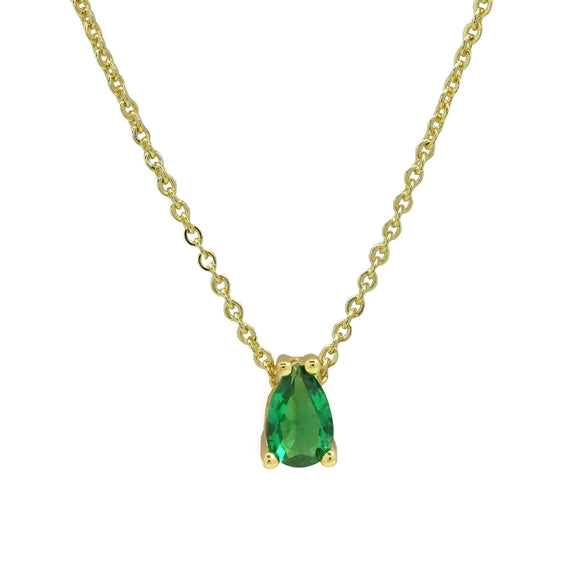 Pendant Necklace Brass Copper Dropshaped Electroplating December Birthstone Women's