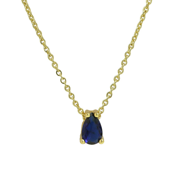 Pendant Necklace Brass Copper Dropshaped Electroplating December Birthstone Women's