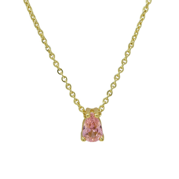 Pendant Necklace Brass Copper Dropshaped Electroplating December Birthstone Women's