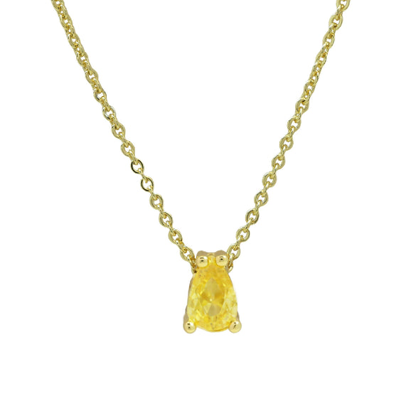 Pendant Necklace Brass Copper Dropshaped Electroplating December Birthstone Women's