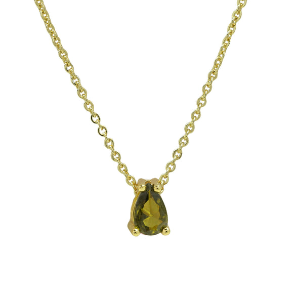 Pendant Necklace Brass Copper Dropshaped Electroplating December Birthstone Women's