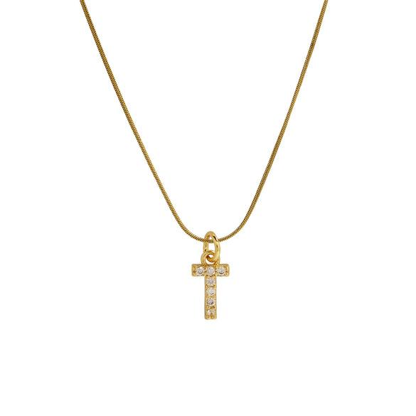 Pendant Necklace Brass Copper Microinlaid Zircon Electroplating Letters Numbers Text Style Ochain For Women