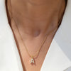 Pendant Necklace Brass Copper Microinlaid Zircon Electroplating Letters Numbers Text Style Ochain For Women