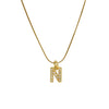 Pendant Necklace Brass Copper Microinlaid Zircon Electroplating Letters Numbers Text Style Ochain For Women