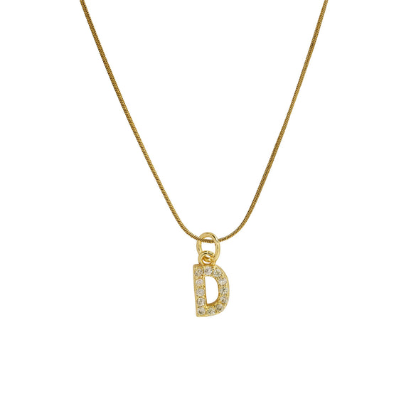 Pendant Necklace Brass Copper Microinlaid Zircon Electroplating Letters Numbers Text Style Ochain For Women