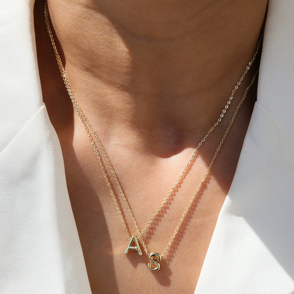 Pendant Necklace Brass Copper Ochain Electroplating Letters Numbers Text Style