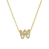 Pendant Necklace Brass Copper Ochain With Letters Numbers Text Electroplating
