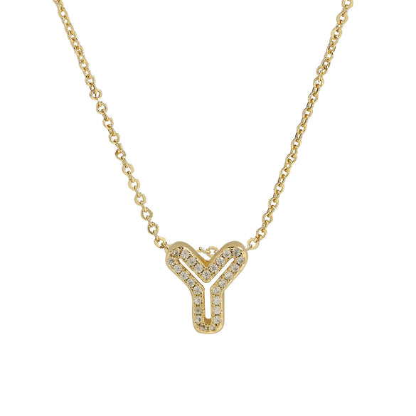Pendant Necklace Brass Copper Ochain With Letters Numbers Text Electroplating