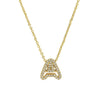 Pendant Necklace Brass Copper Ochain With Letters Numbers Text Electroplating