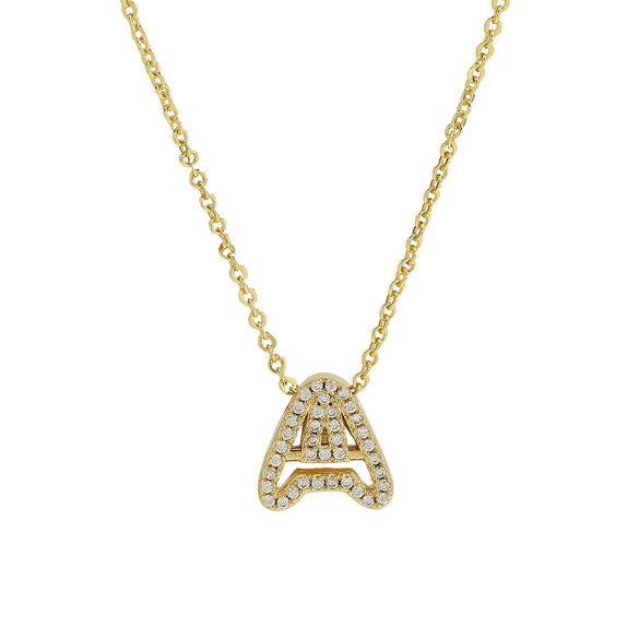 Pendant Necklace Brass Copper Ochain With Letters Numbers Text Electroplating
