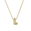Pendant Necklace Brass Copper Ochain With Letters Numbers Text Electroplating