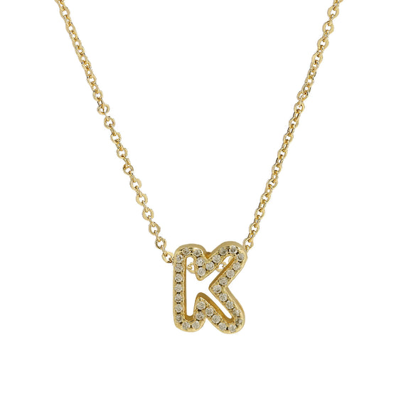 Pendant Necklace Brass Copper Ochain With Letters Numbers Text Electroplating