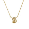 Pendant Necklace Brass Copper Ochain With Letters Numbers Text Electroplating