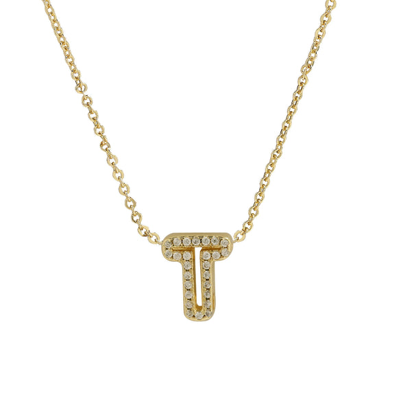 Pendant Necklace Brass Copper Ochain With Letters Numbers Text Electroplating