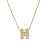 Pendant Necklace Brass Copper Ochain With Letters Numbers Text Electroplating