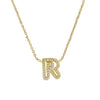 Pendant Necklace Brass Copper Ochain With Letters Numbers Text Electroplating