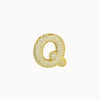 Pendant Necklace Brass Copper Zircon Balloon Bubble Chubby Alphabet Electroplating