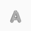 Pendant Necklace Brass Copper Zircon Balloon Bubble Chubby Alphabet Electroplating