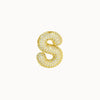 Pendant Necklace Brass Copper Zircon Balloon Bubble Chubby Alphabet Electroplating