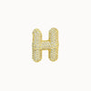 Pendant Necklace Brass Copper Zircon Balloon Bubble Chubby Alphabet Electroplating
