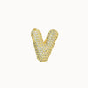 Pendant Necklace Brass Copper Zircon Balloon Bubble Chubby Alphabet Electroplating