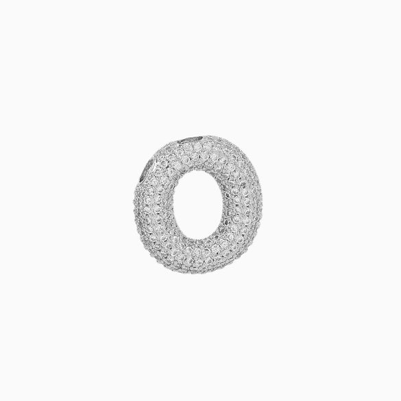 Pendant Necklace Brass Copper Zircon Balloon Bubble Chubby Alphabet Electroplating